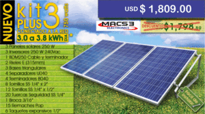 Kit Plus 3 de Energía Solar Fotovoltaica