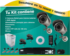 Kit 2 Cámaras Bullet 24 leds 700TVL